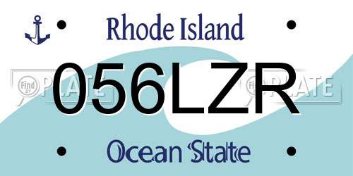 056LZR Rhode Island License Plate
