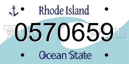 0570659 Rhode Island License Plate