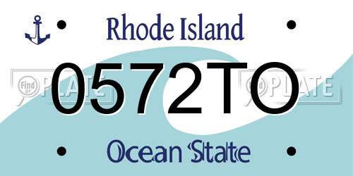 0572TO Rhode Island License Plate
