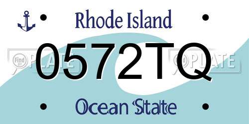 0572TQ Rhode Island License Plate