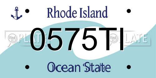 0575TI Rhode Island License Plate
