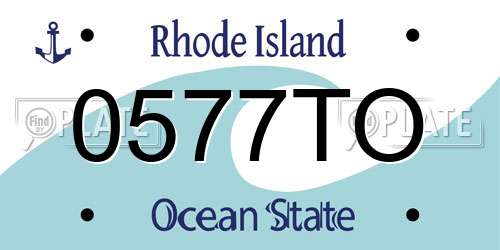 0577TO Rhode Island License Plate