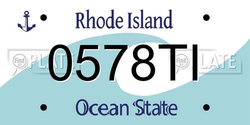 0578TI Rhode Island License Plate