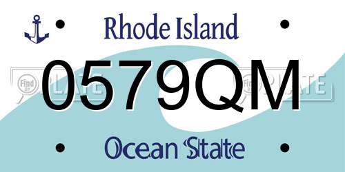 0579QM Rhode Island License Plate