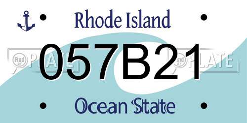 057B21 Rhode Island License Plate