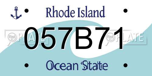 057B71 Rhode Island License Plate