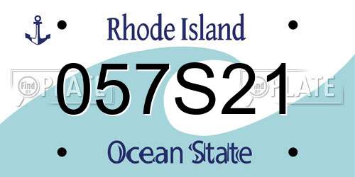 057S21 Rhode Island License Plate