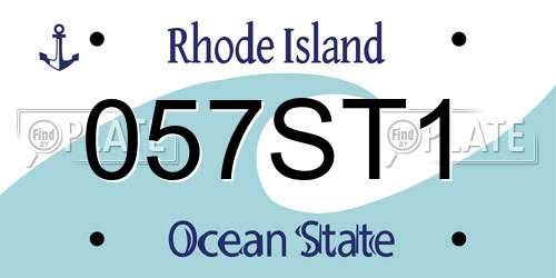 057ST1 Rhode Island License Plate