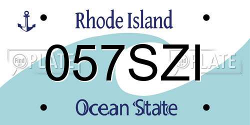 057SZI Rhode Island License Plate