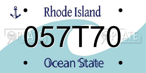 057T70 Rhode Island License Plate
