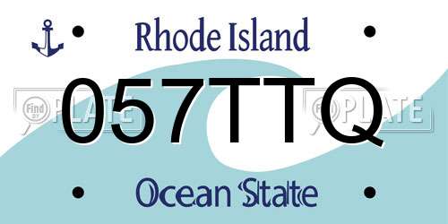 057TTQ Rhode Island License Plate