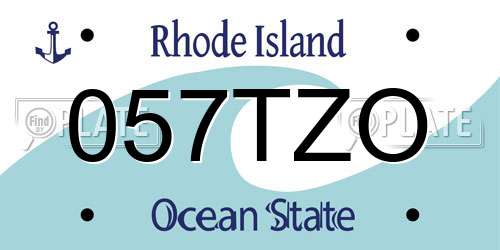 057TZO Rhode Island License Plate