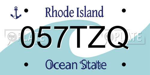 057TZQ Rhode Island License Plate