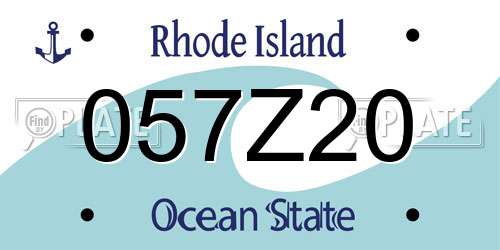 057Z20 Rhode Island License Plate