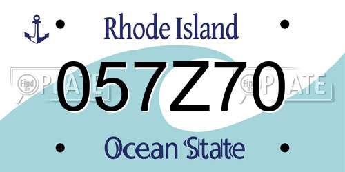 057Z70 Rhode Island License Plate