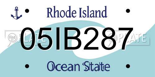 05IB287 Rhode Island License Plate