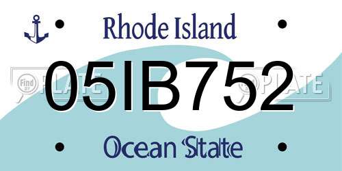05IB752 Rhode Island License Plate