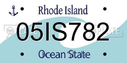 05IS782 Rhode Island License Plate