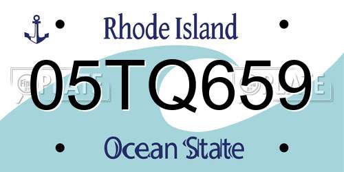 05TQ659 Rhode Island License Plate