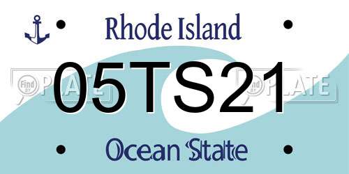 05TS21 Rhode Island License Plate
