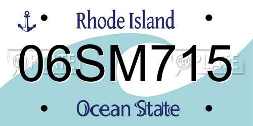06SM715 Rhode Island License Plate