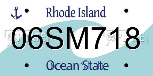 06SM718 Rhode Island License Plate