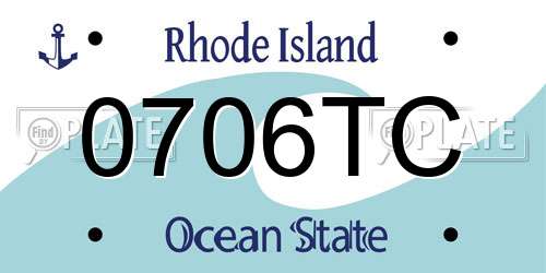 0706TC Rhode Island License Plate