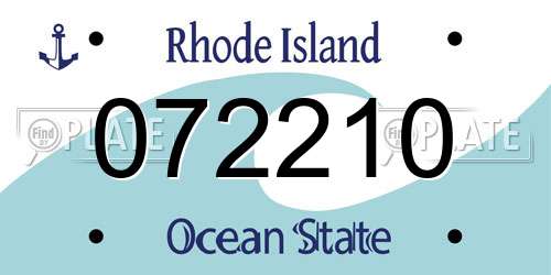 072210 Rhode Island License Plate