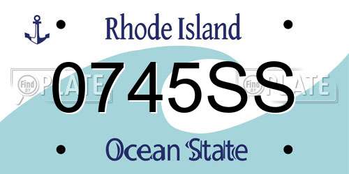 0745SS Rhode Island License Plate