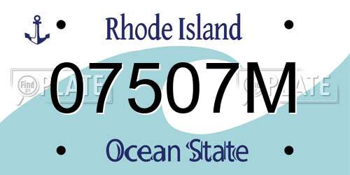 07507M Rhode Island License Plate