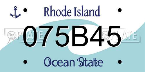 075B45 Rhode Island License Plate