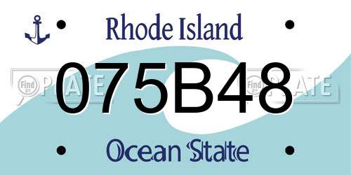 075B48 Rhode Island License Plate