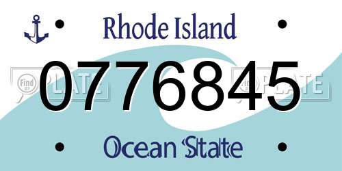 0776845 Rhode Island License Plate