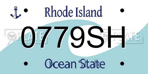 0779SH Rhode Island License Plate