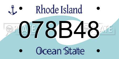 078B48 Rhode Island License Plate