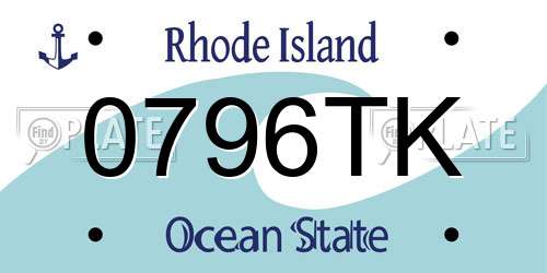 0796TK Rhode Island License Plate