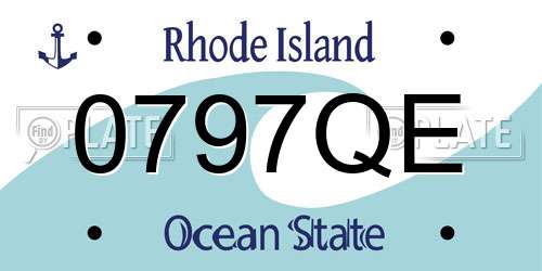 0797QE Rhode Island License Plate