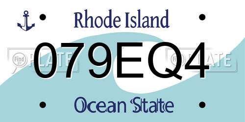 079EQ4 Rhode Island License Plate