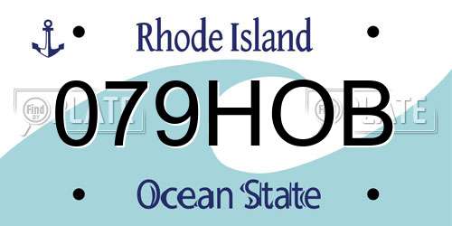 079HOB Rhode Island License Plate
