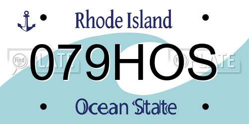 079HOS Rhode Island License Plate