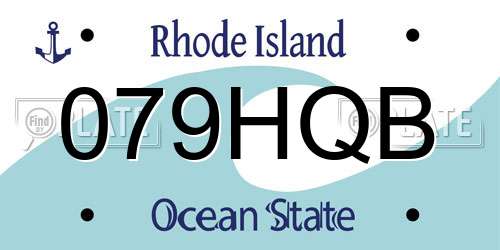 079HQB Rhode Island License Plate