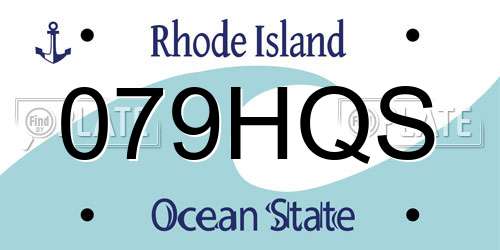 079HQS Rhode Island License Plate
