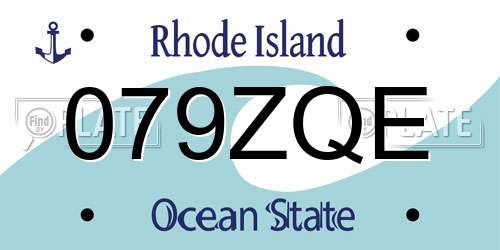079ZQE Rhode Island License Plate