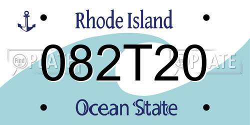 082T20 Rhode Island License Plate