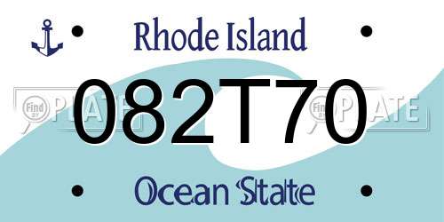082T70 Rhode Island License Plate