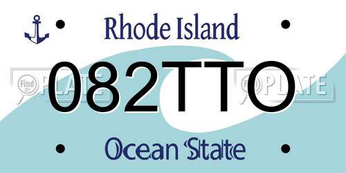 082TTO Rhode Island License Plate