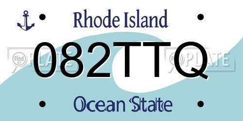 082TTQ Rhode Island License Plate