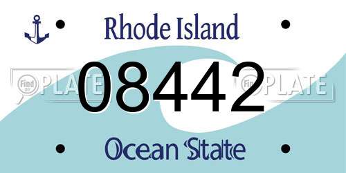 08442 Rhode Island License Plate