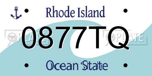 0877TQ Rhode Island License Plate