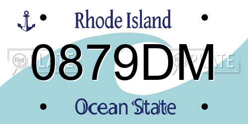 0879DM Rhode Island License Plate